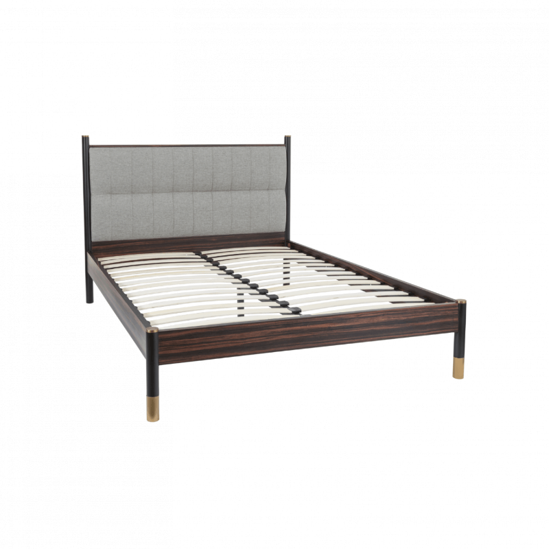 Bali Ebony Bed In Grey - Kingsize