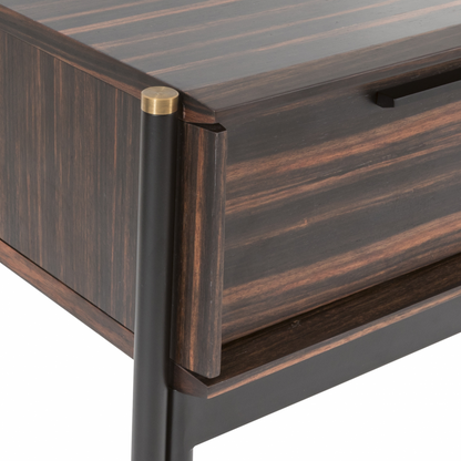 Bali Ebony Bedside Table - Single