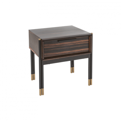 Bali Ebony Bedside Table - Single