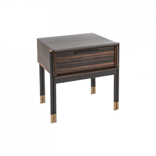 Bali Ebony Bedside Table - Single