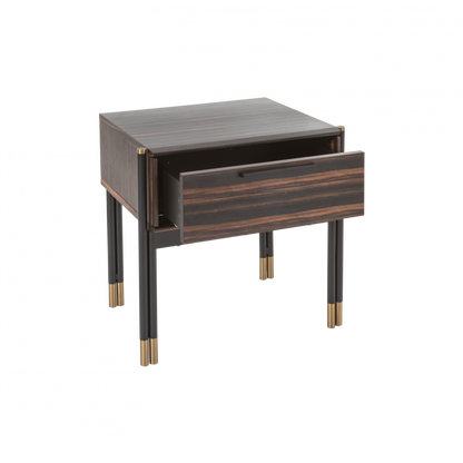 Bali Ebony Bedside Table - Single