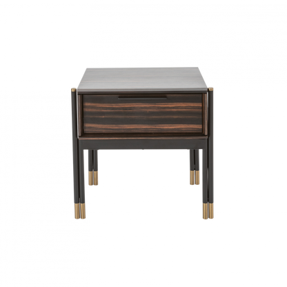 Bali Ebony Bedside Table - Single