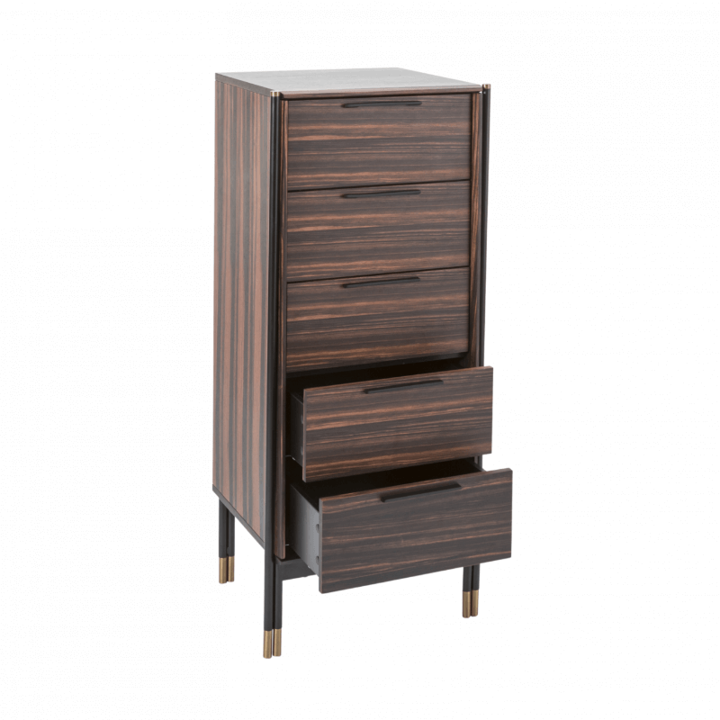 Bali Ebony Tallboy Narrow Chest - Grey