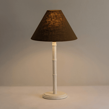 Bamboo Gesso White Lamp