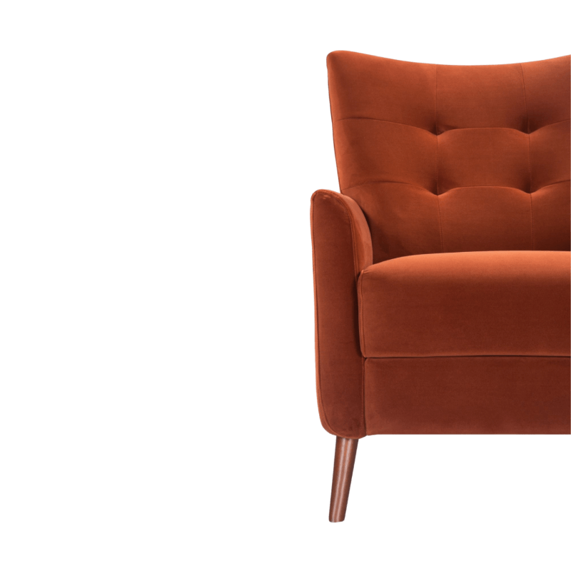 Betty Occasional Chair - Terracotta Velvet