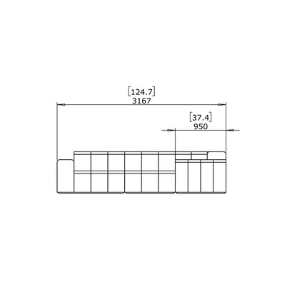 Connect Modular 6 L-Sectional Corner Sofa