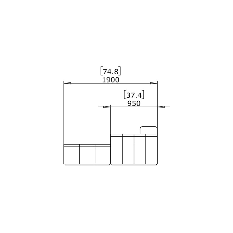 Connect Modular 6 U-Chaise Sectional Sofa