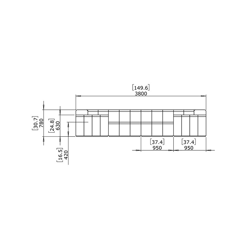 Connect Modular 8 U Sectional Sofa