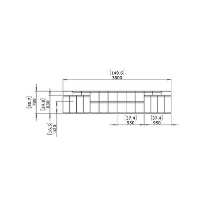 Connect Modular 8 U Sectional Sofa