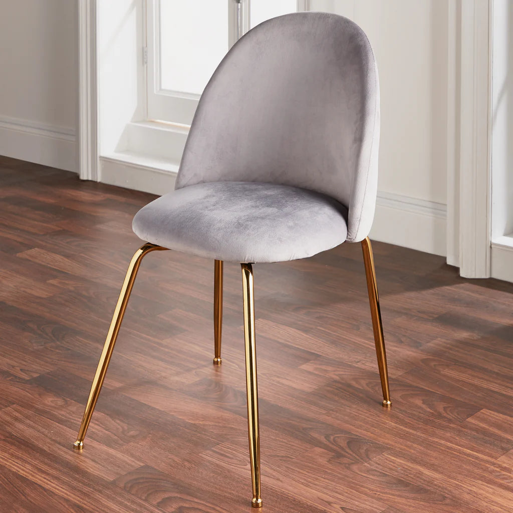 Native Home Velvet Dining Chairs - Gold Legs (set of 2)