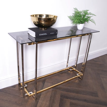 Buillon Gold Console Table