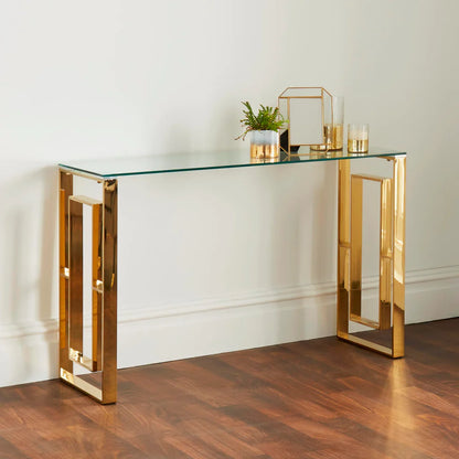 Milano Gold Console Table