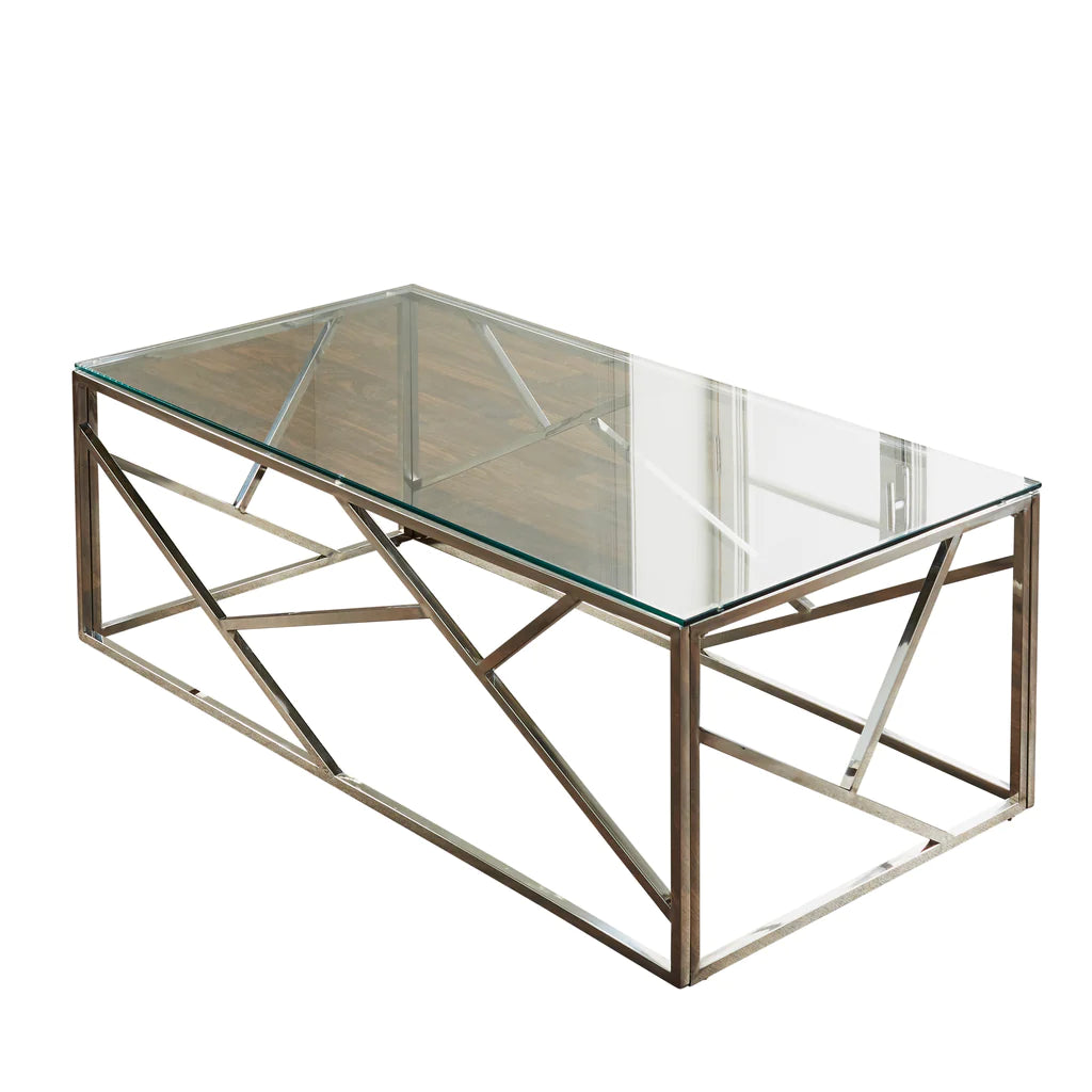 Native Home Geometric Silver Coffee Table