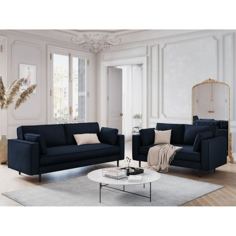 Alexis Three Seater Sofa - Dark Blue