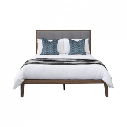 Calla Double Bed in Walnut/Grey