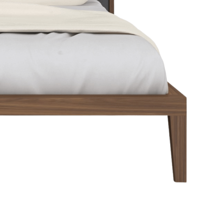 Calla Double Bed in Walnut/Grey