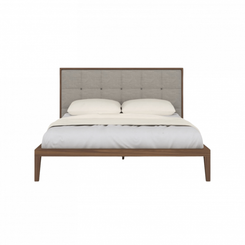 Calla Walnut King Size Bed - Natural