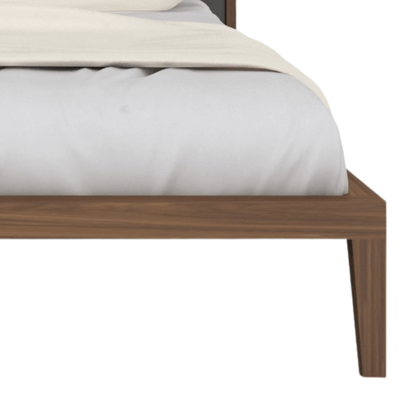 Calla Walnut King Size Bed - Grey