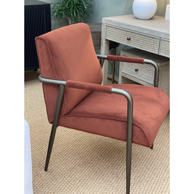 Campden Club Chair - Rust Orange