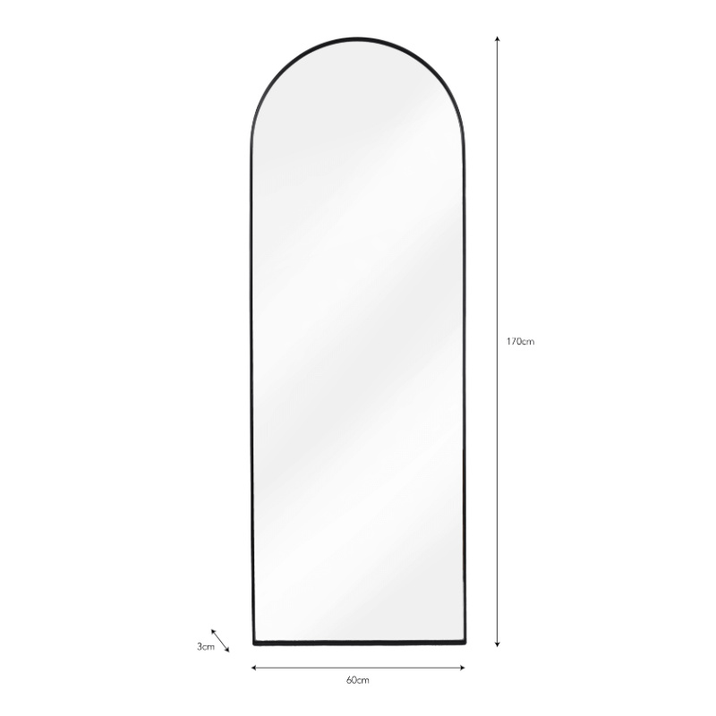 Charlcombe Arched Freestanding Mirror - Large