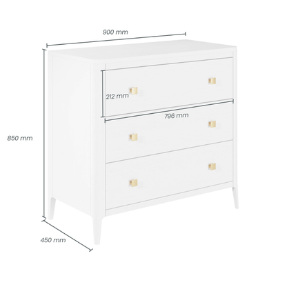 Abberley Chest of Drawers - White