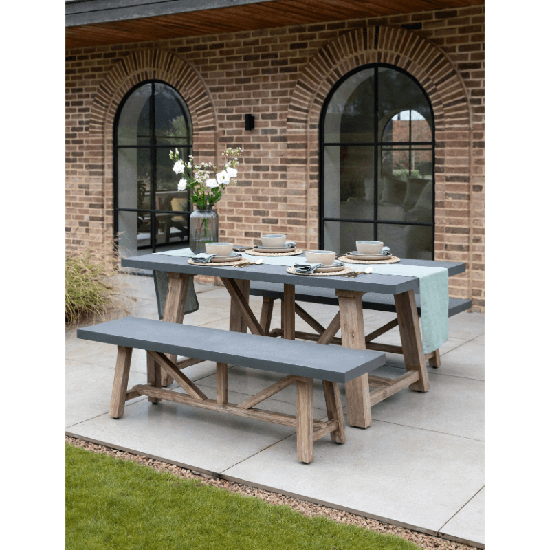 Chilford Dining Table & Bench Set - Small