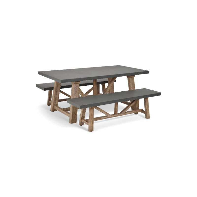 Chilford Dining Table & Bench Set - Small