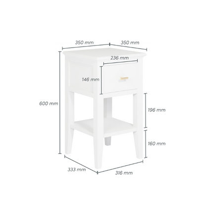 Chilworth Bedside - White