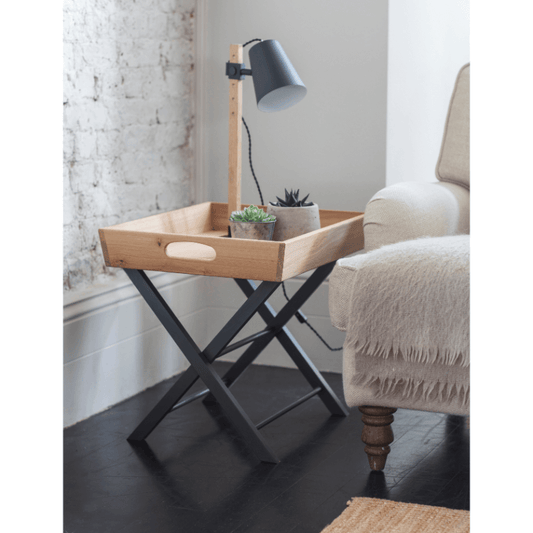 Clockhouse Butlers Side Table Carbon & Natural