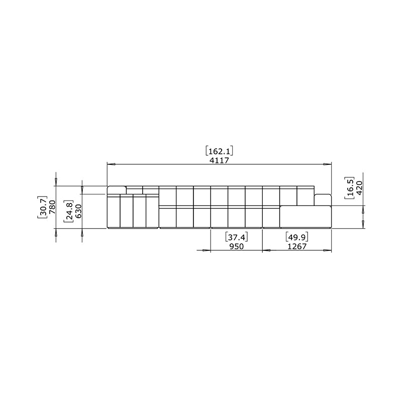 Connect Modular 7 U-Chaise Sectional Sofa