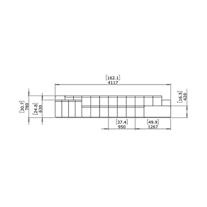 Connect Modular 7 U-Chaise Sectional Sofa