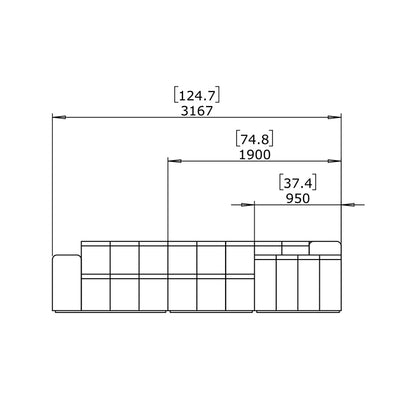 Connect Modular 7 U-Chaise Sectional Sofa