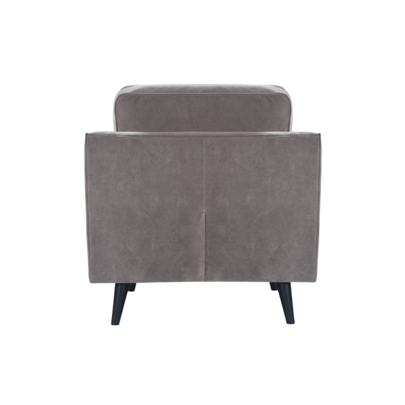 Daffy Armchair - Stone Grey Velvet