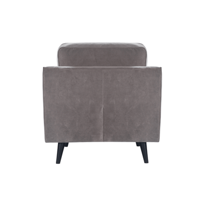 Daffy Armchair - Stone Grey Velvet