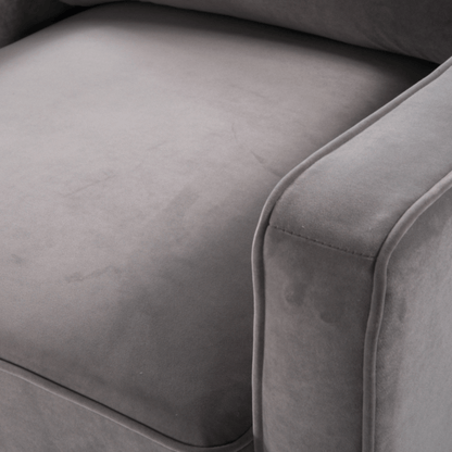 Daffy Armchair - Stone Grey Velvet