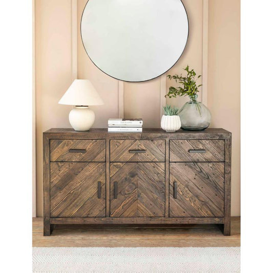 Fawley Antique Brown Chevron Sideboard