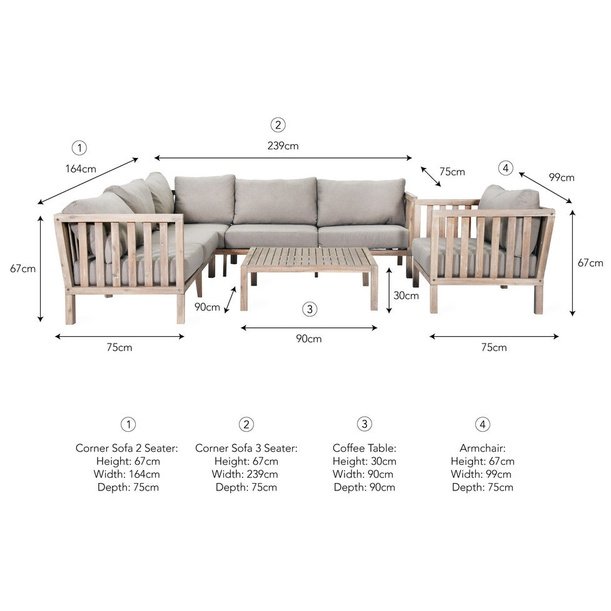 Porthallow Corner Sofa Set