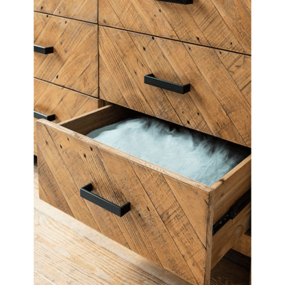 Fawley Chevron Chest of Drawers - Natural