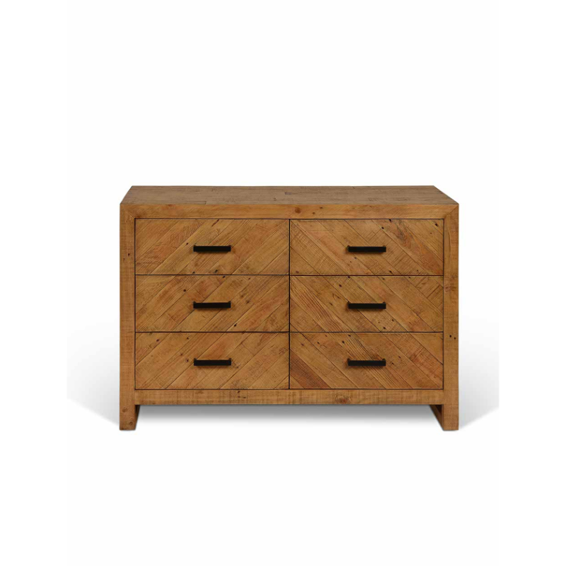 Fawley Chevron Chest of Drawers - Natural