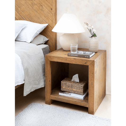 Fawley Chevron Side Table - Natural