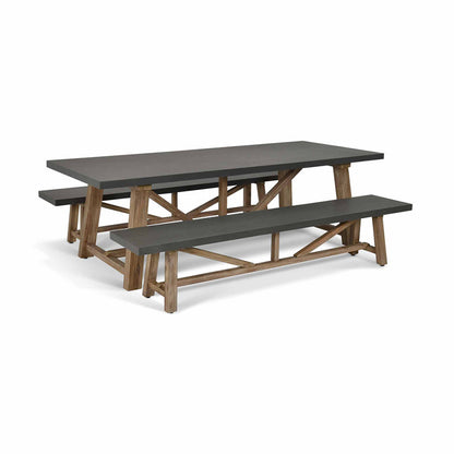 Chilford Dining Table & Bench Set - Large