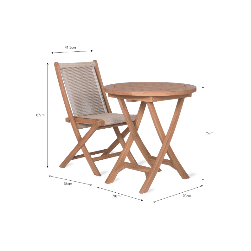 Carrick Table and Chair Set - Natural