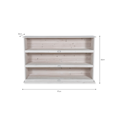 Chedworth Shelving Unit in Whitewash - Large