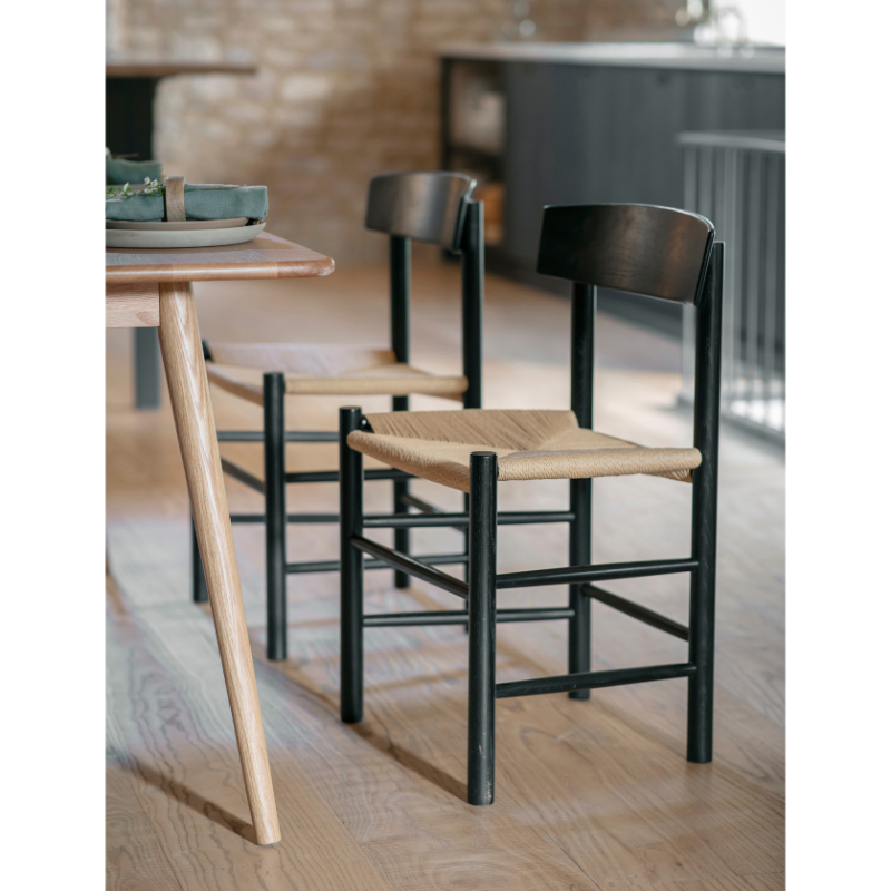 Pair of Longworth Oak Chair - Black