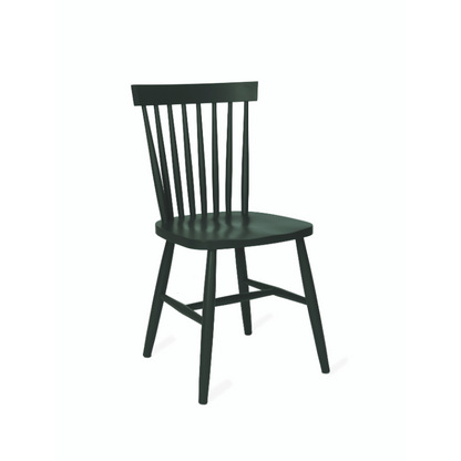 Pair of Spindle Back Chairs - Forest Green