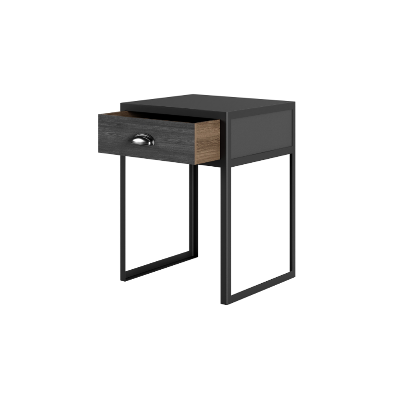 Grafton Bedside Table - Black