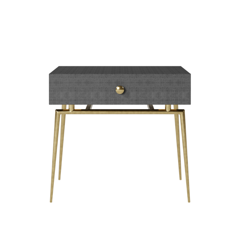 Greyshott Bedside Table - Dark Grey