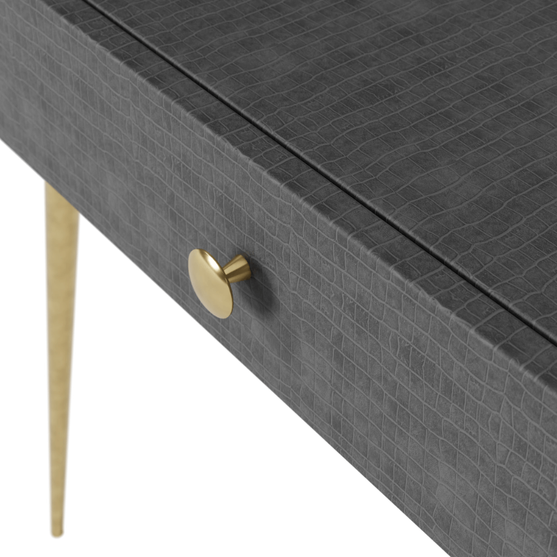 Greyshott Bedside Table - Dark Grey