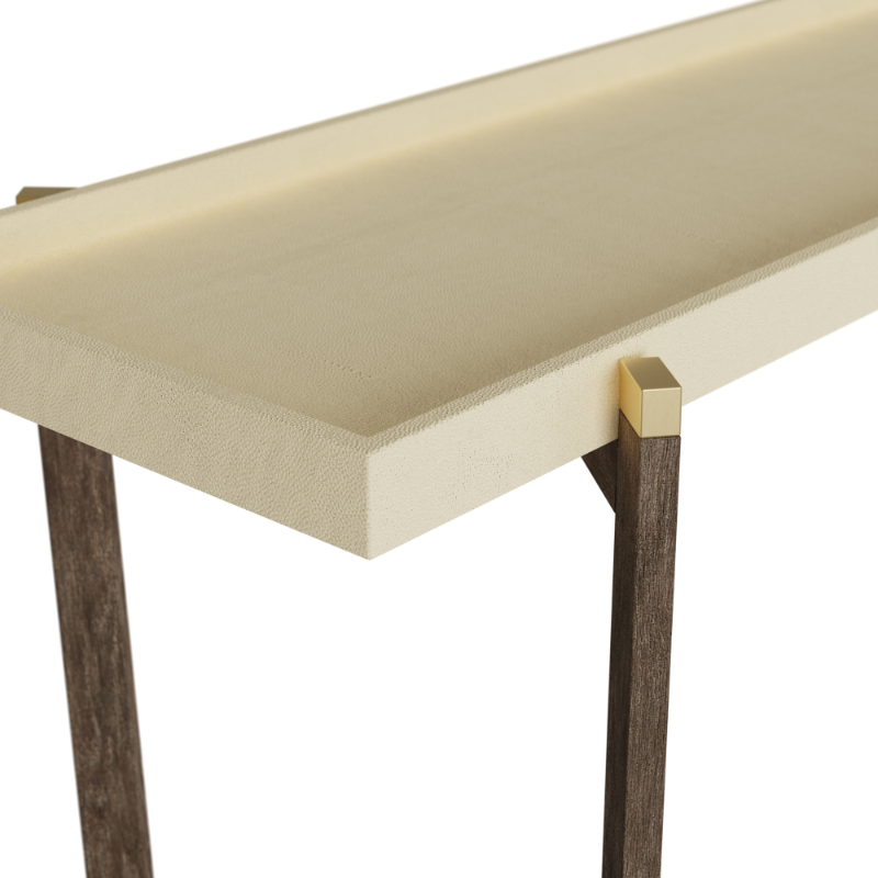 Hambledon Console - Cream Shagreen