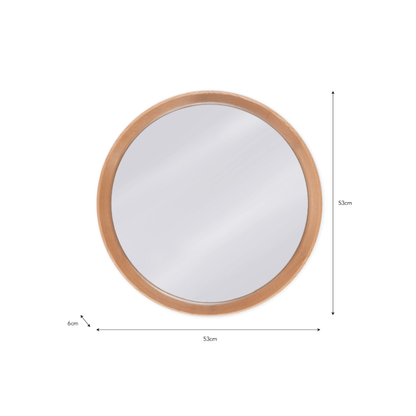 Hambledon Round Mirror 53cm - Natural